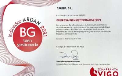 ARUMIA S.L., empresa con indicador ARDAN de empresa bien gestionada.